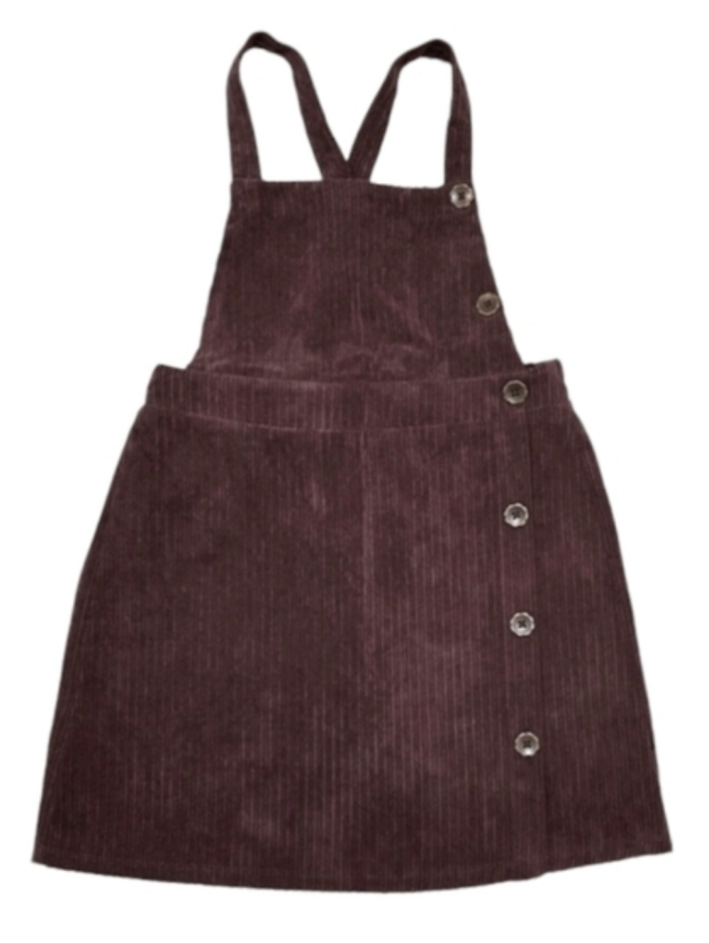 Art Class Plum Purple Corduroy Overall Jumper Dress L 10-12